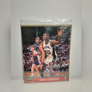 Vintage 1990–91 NBA Hoops official 8x10 inch action photo of San Antonio Pre-ow